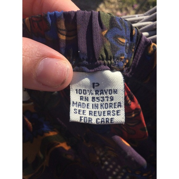 Vtg Ann Taylor womens stretchy pants P petite sheer purple 90s in living color - Picture 9 of 11